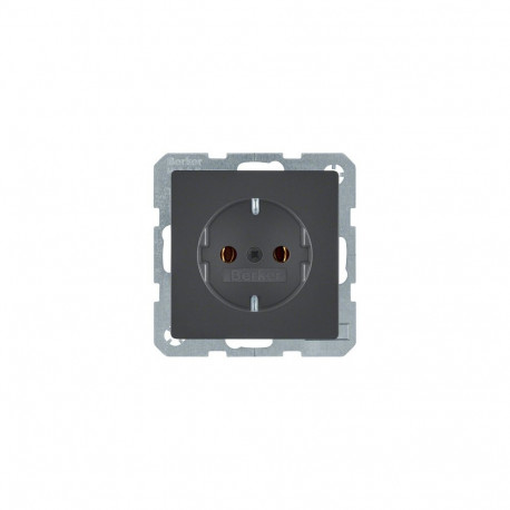 Berker 47436086 Schuko pistikupesa Q.1/Q.3 antratsiit, sametine
