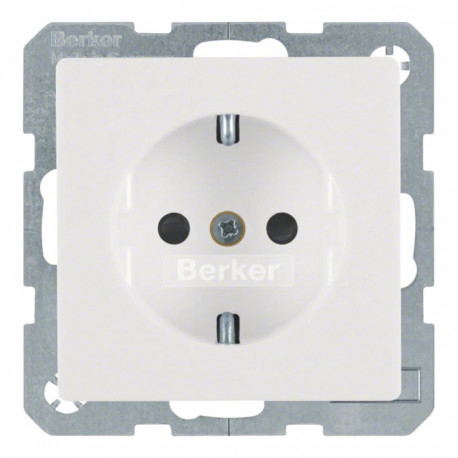 "Berker 47236089 SCHUKO-Steckdose Berker Q.1 polarweiß, samt"