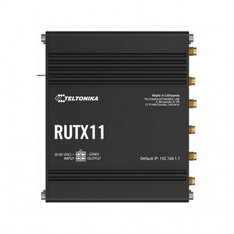 "Teltonika · Router · RUTX11 · LTE CAT6 Router WLAN, Dual Band WiFi (Wave-2 802.11ac), 4x Gigabit LA