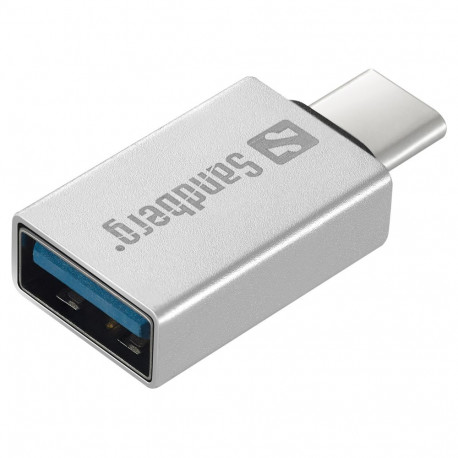 "Sandberg 136-24 USB-C > USB 3.0 (ST-BU) Adapter Silver"