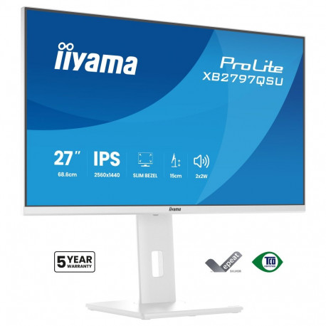 "68,5cm/27"" (2560x1440) iiyama ProLite XB2797QSU-W1 16:9 WQHD IPS 1ms 75Hz HDMI DisplayPort USB VES