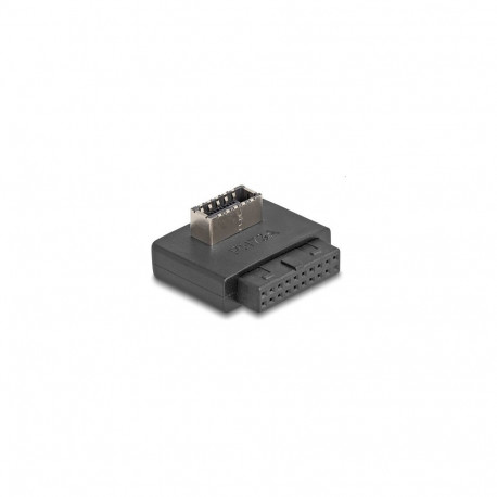 "USB 5 Gbps Adapter Pfostenbuchse zu intern Typ-E Key A Buchse gewinkelt mit Gehäuse"