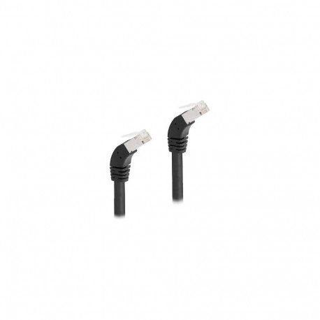 Delock RJ45 võrgukaabel Cat.6A S/FTP 45° nurgaga alla 0,5 m must