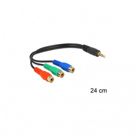 "Kabel 3 x Cinchbuchse > Klinkenstecker 3,5 mm 4 Pin"