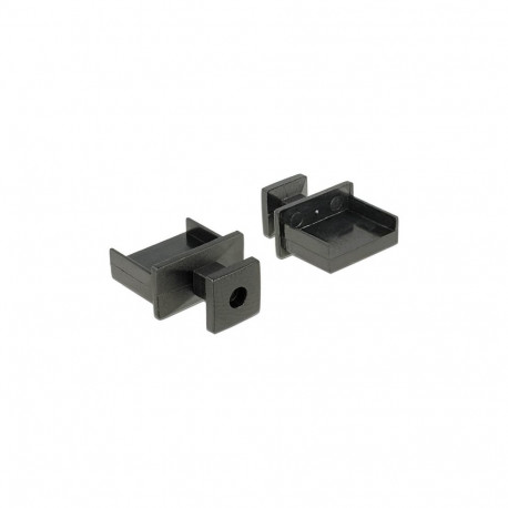 "DeLock Staubschutz für USB Typ-A Buchse mit Griff 10-Pack Schwarz"