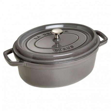 "Staub La Cocotte 29cm oval Graphit-grau. Gusseisen"