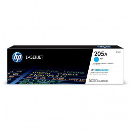 HP 205A CF531A helesinine tooner