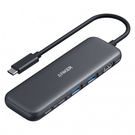 "Anker USB-C Hub (5-in-1) 1 x 4K HDMI 2 x USB-A 1 x USB-C 1 x USB-C PD 100W"