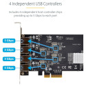 "4-PORT USB-A PCIE CARD 5GBPS"