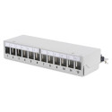 Digitus 1HE 12-port modulaarne lauapealne SOHO hall ühenduspaneel