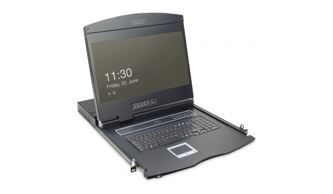 "DIGITUS Modulare Konsole 19""TFT,8-Port KVM&Touchpad,US-Ameri"