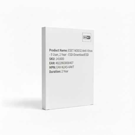 "ESET NOD32 Anti-Virus - 5 User, 2 Year - ESD-Download"
