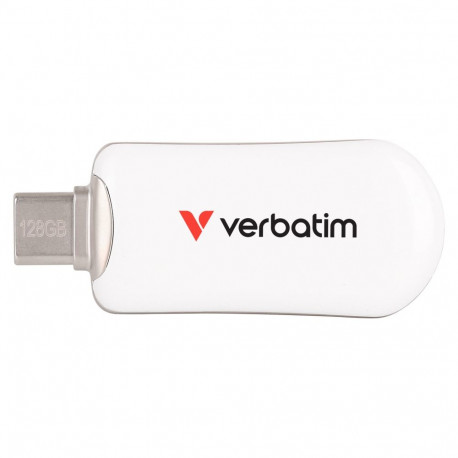 "STICK Verbatim Plectra White 128GB USB-C Flash Drive 30229"