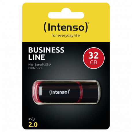 Intenso Business Line mälupulk 32 GB, must, punane