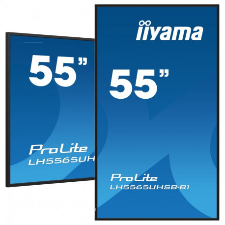 140cm/55" (3840x2160) iiyama ProLite LH5565UHSB-B1 16:9 4K UHD IPS puutetundlik 8ms 60Hz 24/7 2xHDMI