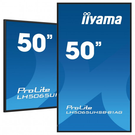 127cm/50" (3840x2160) iiyama ProLite LH5065UHSB-B1AG 16:9 4K UHD VA puutetundlik 9,5ms 60Hz 24/7 2xH