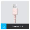 Logitech H390 roosa juhtmega USB-A peakomplekt