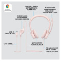 "Logitech H390 Headset on-ear wired USB-A rose"