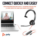 HP Poly Blackwire C3310 mono peakomplekt USB-C/A