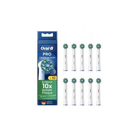 Oral-B CrossAction vahetatavad harjapead, 10 tk, valge