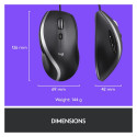 "Logitech M500s Corded Mouse Laser"