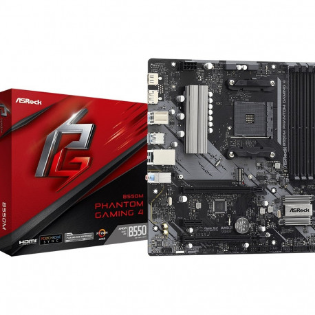 Asrock B550M Phantom Gaming 4 Socket AM4 micro ATX AMD  B550