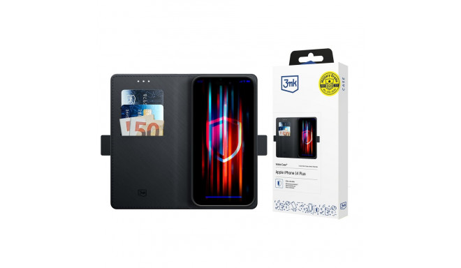 3mk Wallet Case for iPhone 14 Plus - Black