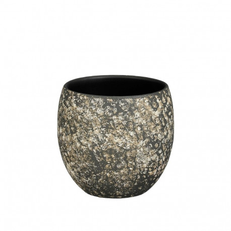 CERAMIC POT NIKAI D20 H20CM DARK GREY