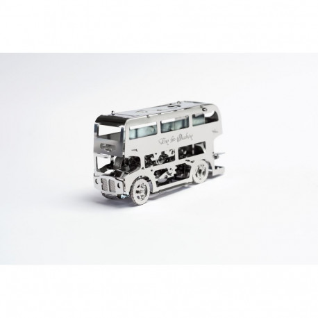 Model Kit - Time For Machine Cute Double-Decker 90x30x52mm Stainless Steel
