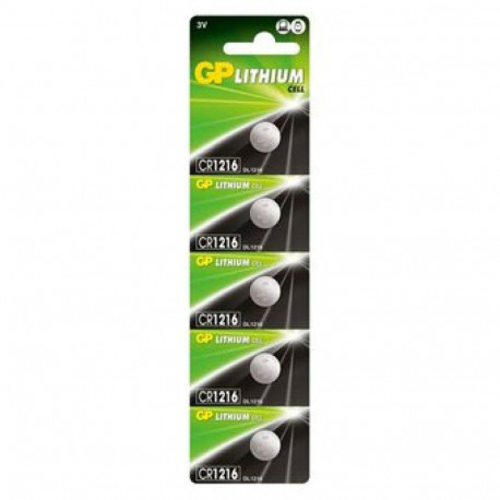 GP CR1216 batteries 5 pcs.