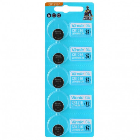Vinnic CR1216 batteries 5 pcs.