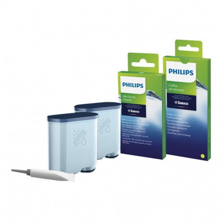 Philips kohvimasina hoolduskomplekt: õli, 2xAquaClean, 6x kohviõli eemaldamise tabletti, 6x piimasüs
