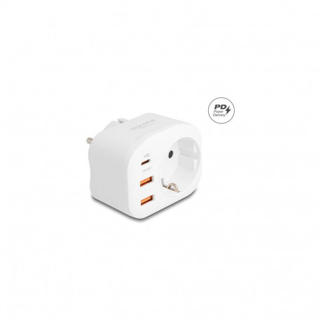 Maandusega pistikupesa lapseluku ja USB PD laadijaga 20 W