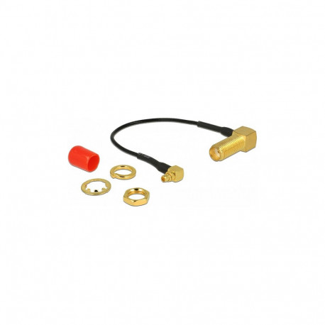 "Antennenkabel SMA 90° Buchse zum Einbau > MMCX 90° Stecker 10 cm 1.37 Gewindelänge 13 mm"
