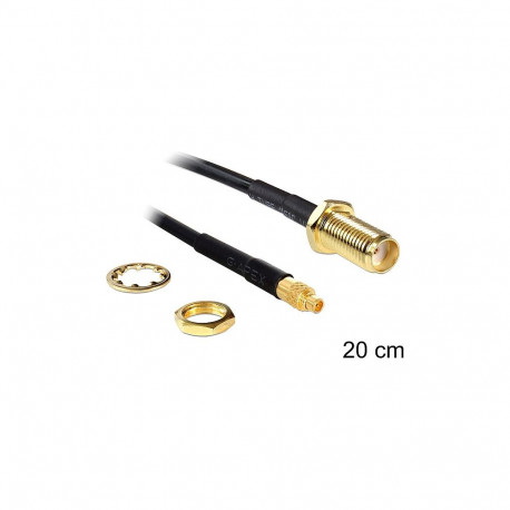 "Antennenkabel SMA Buchse zum Einbau zu MMCX Stecker 200 mm"