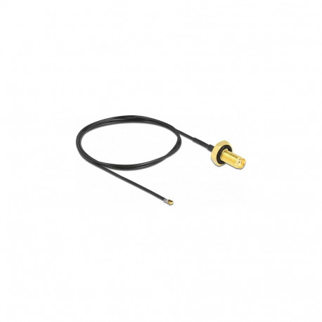 Antennikaabel SMA paigalduspesa kuni I-PEX Inc. MHF® 4L LK pistik 1.37, 50cm, keermepikkus 10mm, pri