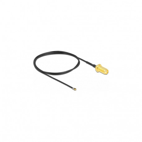 Antennikaabel paigaldatava SMA-pesa ja I-PEX Inc. MHF® 4L LK 1.37 pistikuga, 50cm, keerme pikkus 10m
