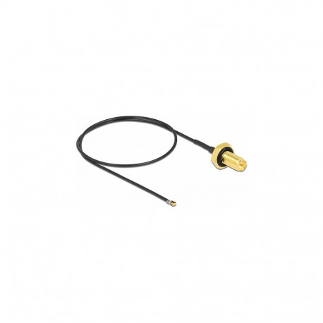 "Antennenkabel RP-SMA Buchse zum Einbau zu I-PEX Inc., MHF® 4L LK Stecker 1.37, 35 cm Gewindelänge 1