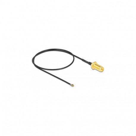 "Antennenkabel RP-SMA Buchse zum Einbau zu I-PEX Inc., MHF® 4L LK Stecker 1.37, 35 cm Gewindelänge 1