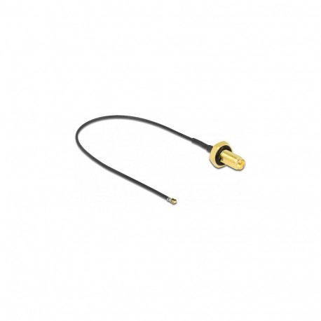 Antennikaabel RP-SMA paigaldatava pesa ja I-PEX Inc. MHF® 4L LK pistikuga 1.37, 20cm, keerme pikkus 