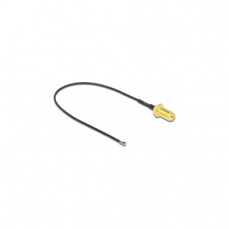 "Antennenkabel RP-SMA Buchse zum Einbau zu I-PEX Inc., MHF® 4L LK Stecker 1.37, 20 cm Gewindelänge 1