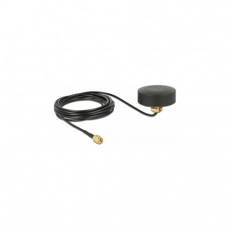 "DELOCK WLAN 802.11 b/g/n Antenne RP-SMA Stecker 2dBi starr omnidirektional mit Anschlusskabel RG-17