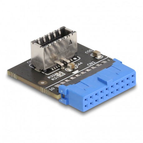 "DELOCK USB 5 Gbps Adapter Pfostenbuchse zu intern USB Typ-E Key A Buchse gewinkelt"