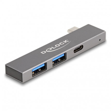 Delock 3-pordiline õhuke USB-jaotur, USB Type-C - 1 x USB 5 Gbps USB Type-C + 2 x USB 5 Gbps Type-A