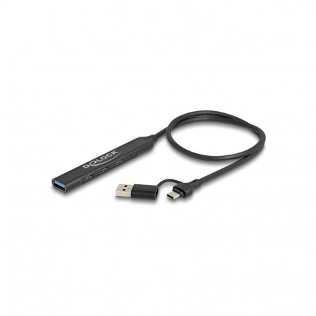 4-pordiline õhuke USB-jaotur USB Type-C™- või USB Type-A-ühendusega, 3 × USB 5 Gbps Type-C™ + 1 × US