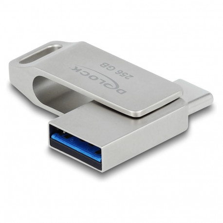 USB 5 Gbps USB-C™ + Typ-A mälupulk 256GB, metallkorpus