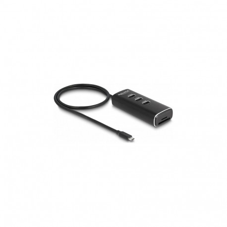 "3 Port USB 10 Gbps Hub inklusive SD und Micro SD Card Reader mit USB Type-C™ Anschluss 60 cm Kabel 