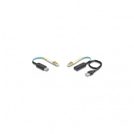 "DELOCK USB 10 Gbps Typ-A Extender Set uber LC Duplex Kabel"