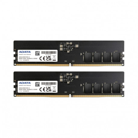 "32GB ADATA DIMM 4800 (2x 16 GB) Dual-Kit (schwarz, AD5U480016G-DT, Premier)"