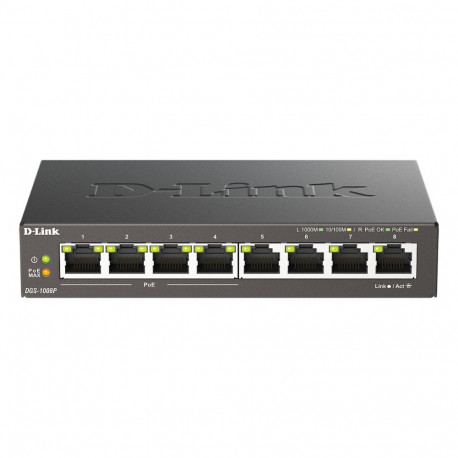"8P D-Link DGS-1008P/E Metall PoE+"